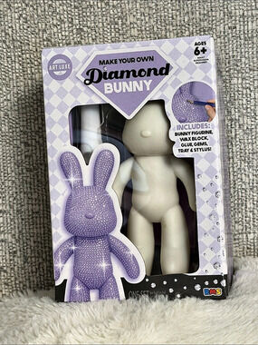 RMS / Art Lux - Make Your Own Diamond Bunny DIY Craft Kit Purple Bunny NWT